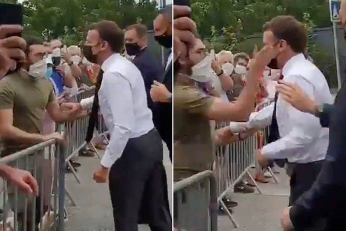 Video: Tổng thống Pháp Macron bị tát giữa phố