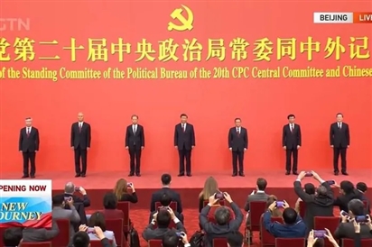 Trung Quốc ra mắt Ban Thường vụ Bộ Chính trị khóa mới, ông Tập Cận Bình tái đắc cử