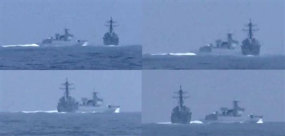 Tàu chiến Mỹ - Trung Quốc suýt xảy va chạm ở eo biển Đài Loan
