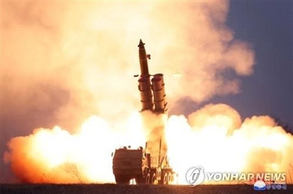 Triều Tiên khai hỏa bệ phóng tên lửa đa nòng có khả năng mang đầu đạn hạt nhân