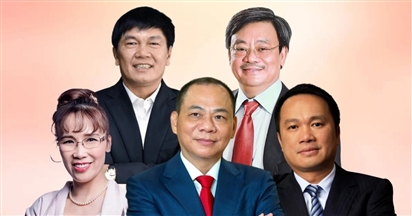 Tài sản của 5 người giàu nhất Việt Nam