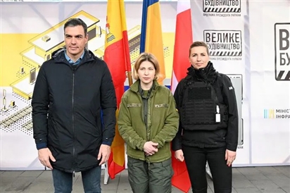 Thủ tướng Tây Ban Nha và Đan Mạch tới Ukraine