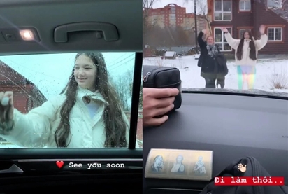 Video: Yến Xuân lưu luyến tạm biệt gia đình Văn Lâm ở Nga