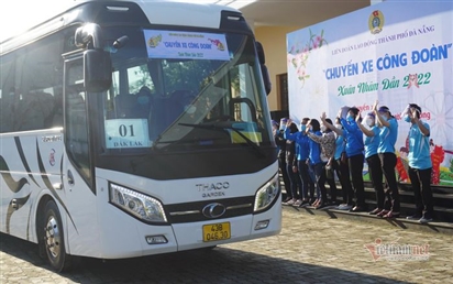 ''Chuyến xe 0 đồng'' đưa hơn 2.000 công nhân ở Đà Nẵng về quê ăn Tết