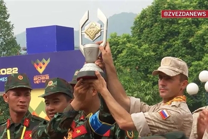 Đội Việt Nam thi 'Vùng tai nạn' ở Army Games giành được huy chương vàng