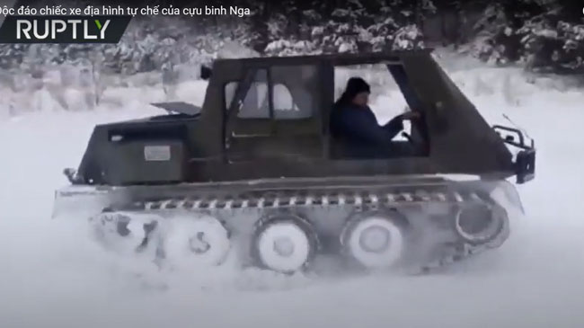 Độc đáo chiếc xe địa hình tự chế của cựu binh Nga