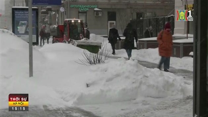 Nga: Tuyết rơi kỷ lục ở thủ đô Moscow